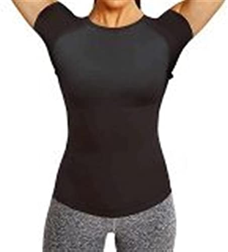 Men's Sauna Shirt Short Sleeve Compression Waist Trainer Sweat Top Sauna Suit for Men Workout - Image 2