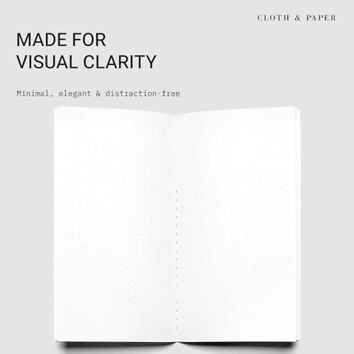 Cloth & Paper Travel Notebook | Dot Grid Journal – Avant Garde | Pocket Plus Dotted Notebook 3.2" x 6" | Bullet Journal for Planning, Sketching & Creative Notes for Work or School – Soft Touch Cover - Image 2