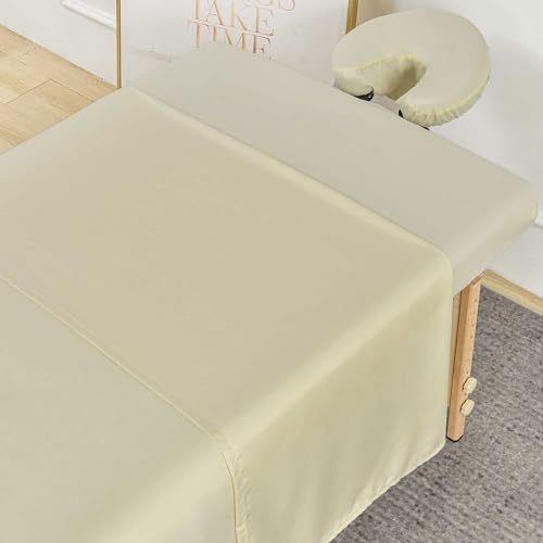MRJ Soft 3 Piece Set Microfiber Massage Sheet Set,for Massage Tables,Includes Massage Flat Sheet,Massage Fitted Sheet and Face Rest Cover,Natural by MRJ-EmbracetheRemarkable