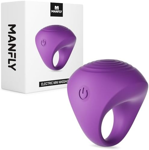 Mini Finger Massage Ball, Waterproof Rechargeable Body Relaxation Massage Tool (Violet) by MANFLY