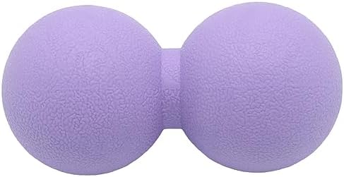 Hard Peanut Massage Ball, Double Lacrosse Massage Ball. Deep Tissue Massager Mobility Roller for Physical Therapy Myofascial Release Trigger Point Muscle Relax Pain Relief Acupressure (Purple) by SIMPLECOOL