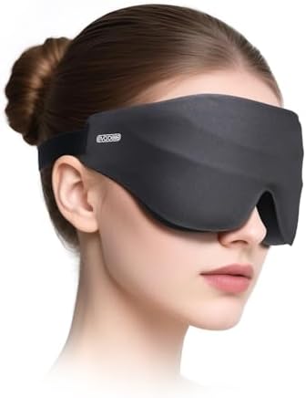 Sleep Eye Mask for Men Women, EVA BELLE Light Blocking Sleeping Mask for Side Sleeper, 3D Contoured Cup Night Blindfold, Lash Extensions 3D Sleeping Mask with Adjustable Strap for Travel, Night & Nap by Evabelle