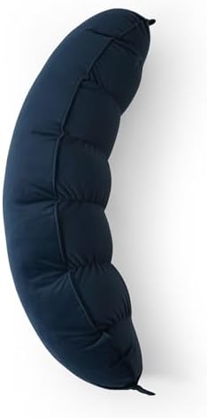 Peallow(Pat. Pend) – Long Round Body Pillow for Adults, Bolster Pillow for Sleeping, Soft and Supportive Pillow for Sleeping & Lumbar Support (Teal Blue, 29.5") by Ailuteie
