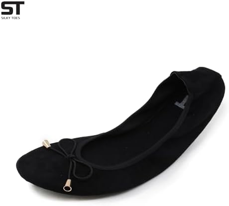 Velvet Foldable Flats for Women, Portable Ballet Shoes for Travel & Events - Image 3