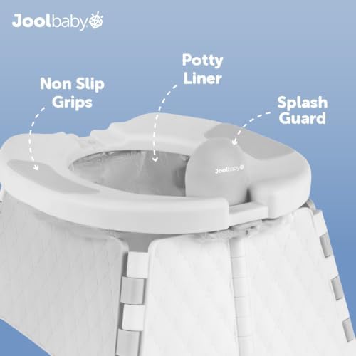 Jool Baby Portable Potty Training Chair with Travel Bag and 30 Liners, Foldable, Indoor/Outdoor Use, Camping (Gray) - Image 4