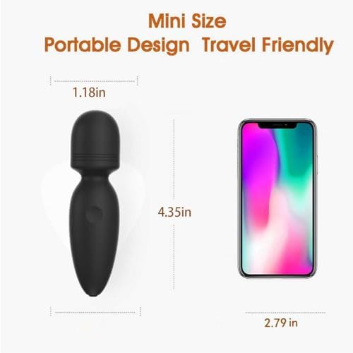 Mini Wand Massager with 10 Vibration Modes, Whisper Quiet, Cordless Waterproof Handheld Massager for Shoulder and Back Full Body Massage, Sports Recovery - Image 2