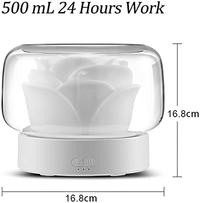 Diffusers for Essential Oils Large Room: SEVEYEE 500ml Aromatherapy Diffuser for Home Bedroom - Big Capacity Running 24 Hours Waterless Auto Off with 7 Colors Lights - White - Image 4