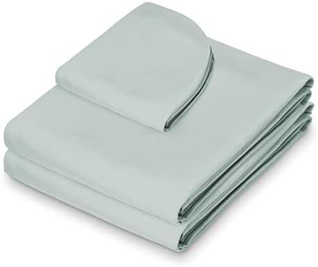 Saloniture 3-Piece Microfiber Massage Table Sheet Set - Premium Facial Bed Cover - Includes Flat and Fitted Sheets with Face Cradle Cover - Seafoam Green - Image 2