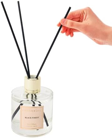 Cocorrina Reed Diffuser Set, Flower Reed Diffuser Black Forest 6.7 oz, Scented Diffuser with Sticks Home Fragrance Essential Oil for Bathroom Shelf Decor, Living Room, Large Room, 1pack - Image 6