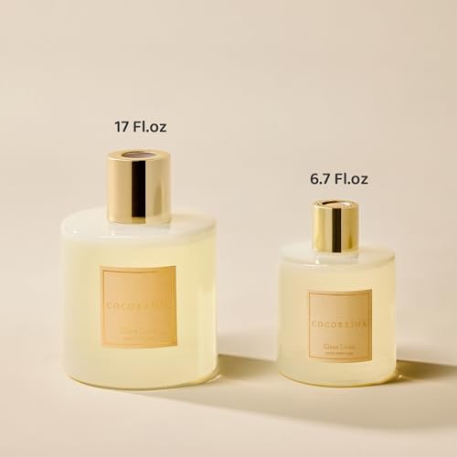 COCORRÍNA Reed Diffuser - Clean Linen 17 Fl.oz Reed Diffuser with 8 Sticks Scented Diffuser with Preserved Flowers for Bathroom Home Decor - Image 6