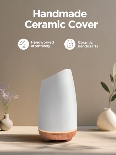 InnoGear 150ml Ceramic Essential Oil Diffuser, Diffusers for Home, White - Image 6