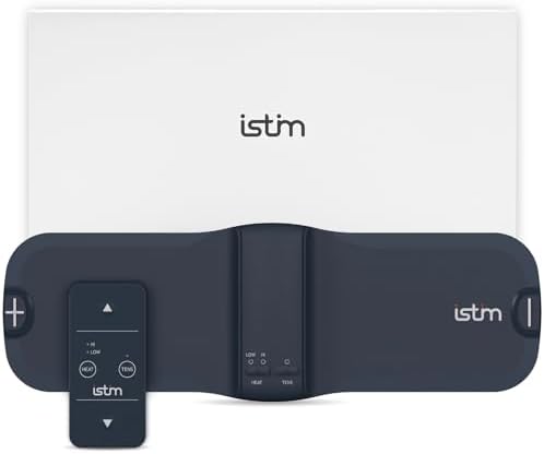 iStim X1 Wireless Heat TENS Unit Muscle Stimulator for Back Pain Relief - Rechargeable Massager with Remote Control,15 Intensity and Japanese Gel Pads by iSTIM