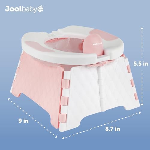 Jool Baby Portable Potty Training Chair with Travel Bag and 30 Liners, Foldable, Indoor/Outdoor Use, Camping (Pink) - Image 3
