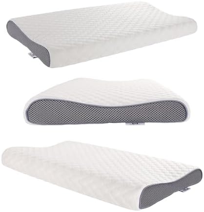 SUQ I OME Slim Sleeper Memory Foam Pillow, 23.6x13.7x2.4/1.9inch - Image 4