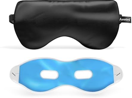 ASUTRA Silk Eye Pillow for Sleep, Black - Filled w/Lavender Buds (One Size) by ASUTRAASUWD