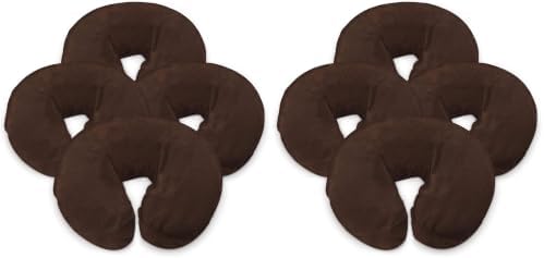 LONDON LINENS Premium Extra Thick 100% Cotton Flannel Massage Face Cradle Cover, Includes 4pcs (4, Mocha) (Pack of 2) by LONDONLINENS