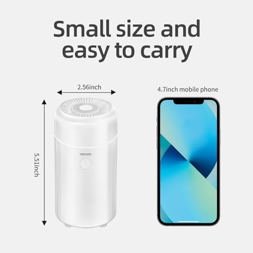 SEEDSEEL 100ML Car Diffuser Humidifier, Cool Mist Air Essential Oil Diffuser with 7-LED Color Changing, Suitable for Car - Image 5