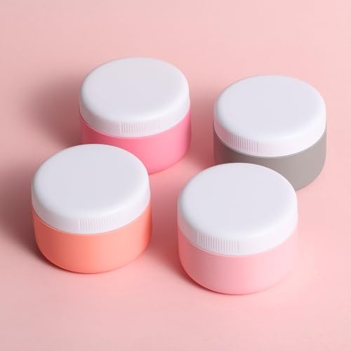 kuangre Travel Containers for Toiletries, Silicone Cream Jars BPA-Free, Leak-proof 2oz Travel Size Containers, Portable Size Silicone Jars with Lid for Cosmetic Face Hand Body Cream (4 Pack) - Image 5