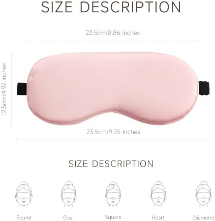 Silk Sleep Mask, Light Blocking Eye Mask for Sleeping with Adjustable Strap - Image 3