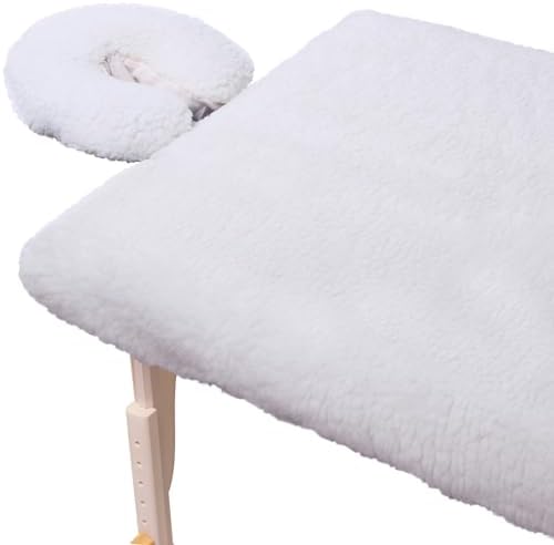 ForPro Professional Collection Comfy Soft Luxury Fleece Massage Pad Set, Extra Soft, Hypoallergenic, for Massage Tables, Includes Massage Table Pad and Face Rest Cover, 33” W x 74” L x 5” D by ForProProfessionalCollection