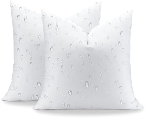 Artscope 28x28 Outdoor Pillow Inserts, Synthetic Down Waterproof Throw Pillow Inserts (Pack of 2), Decorative Outdoor Pillows for Couch Sofa Bed Patio Furniture by Artscope