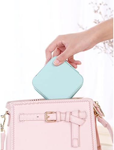 ZPROW Travel Jewelry Case, Mini Portable Jewelry Travel Boxes, Small Jewelry Organizer for Rings, Earrings, Pendants, Watches, Necklaces, Lipsticks Organizer Storage Holder Case (Cyan Blue) - Image 5
