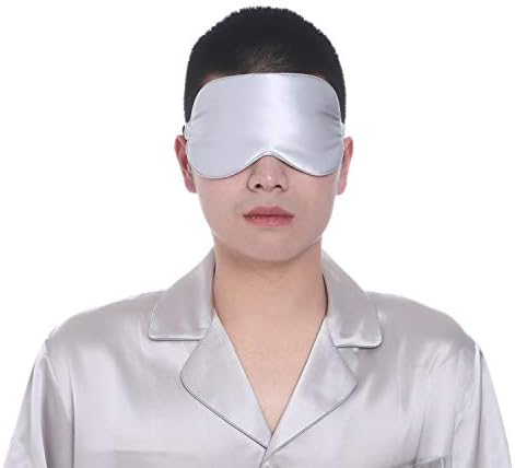 Mulberry Natural Silk Sleep Mask for Women & Men with Elastic Strap, Super Soft Sleeping Eye Mask, Size M, (Gray) - Image 5
