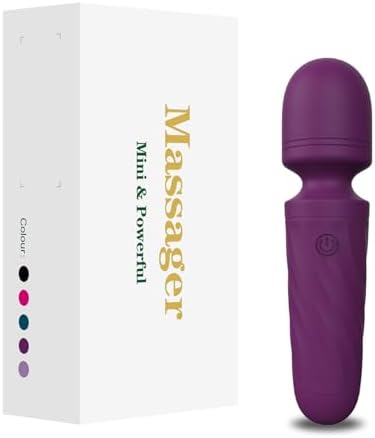 Mini Massager Wand-Waterproof,10 Vibration(Purple) by KINGWAND