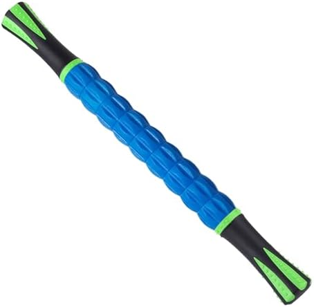 Massage Roller Stick,Muscle Roller Stick for Athletes,Liposuction Massage Roller for Lymphatic Drainage, for Relief Muscle Soreness,Trigger Points,Help Runner Legs,Back Recovery(Green & Blue) by Inscool