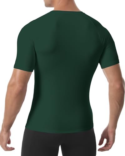 Roadbox Compression Shirt Men Short Sleeve, Cool Dry Base Layer Athletic Undershirts, Workout T-Shirt for Sports Gym Running - Image 3