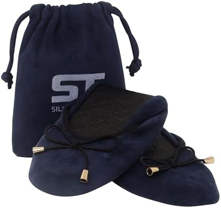 Velvet Foldable Flats for Women, Portable Ballet Shoes for Travel & Events by SilkyToes