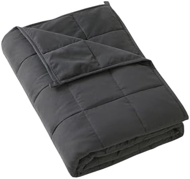 MOTRIP Adults Weighted Blanket 15 Pounds Queen Size, Cooling Blanket for Hot Sleepers, Machine Washable Soft Bed Blanket with Premium Glass Bead, 60''x80'' 15lbs Graphite Grey by MOTRIP
