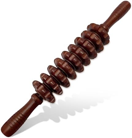Wood Therapy Massage Roller Stick for Muscle Relief & Cellulite Reduction by Deston