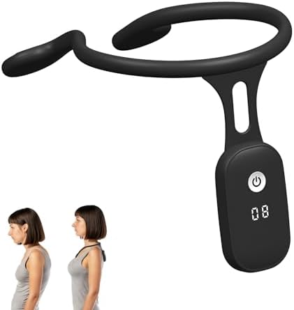 Intelligent Posture Corrector and Trainer for Women and Men, Rechargeable Silicone Automatic Induction Back Posture Corrector with Hunchback Monitoring for Adults and Children by Unknown