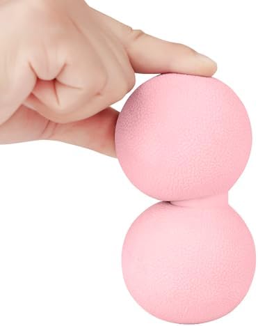 Double Lacrosse & Micro-Elastic Peanut Massage Ball - Myofascial Release Tool for Muscle, Back, Foot, and Physical Therapy, Mobility Roller for Acupressure and Relaxation (Pink) - Image 4