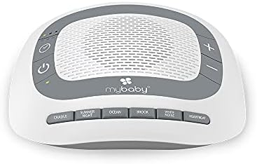 MyBaby SoundSpa White Noise Machine for Babies | 6 Soothing Lullabies for Newborns, Sound Therapy for Travel, Relaxing, Kids, Newborns, Baby Songs, Adjustable Volume, Auto-off Timer, By HoMedics by mybabybyHomedics