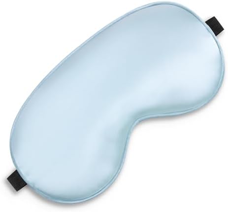 Silk Sleep Mask, Blackout Eye Mask for Sleeping with Adjustable Strap by spacepower