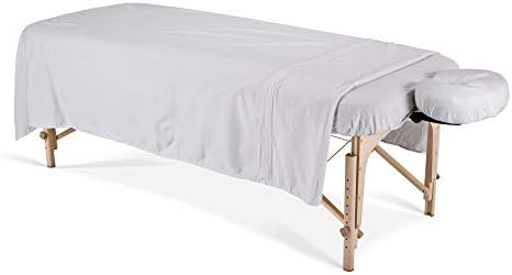 EARTHLITE DURA-Luxe Flannel Massage Table Sheet Set Durable, Soft, Luxurious Comfort, Double-Napped Top Sheet & Crescent Cover by Unknown