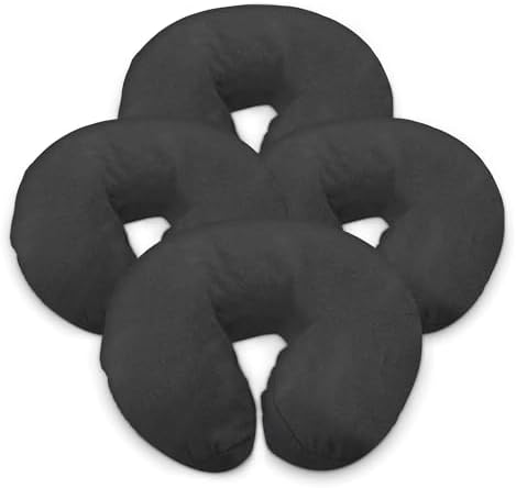 London Linens Pack of 4, Premium Extra Thick 100% Cotton Flannel Massage Tables Face Cradle Covers Cozies Fitted - Includes 4 pcs (Greenish Grey) by LONDONLINENS