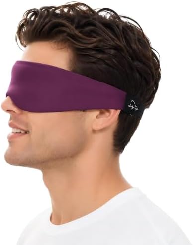 ALASKA BEAR Side Sleeper Sleep Mask, Patented, 100% Blackout, Purple - Image 2