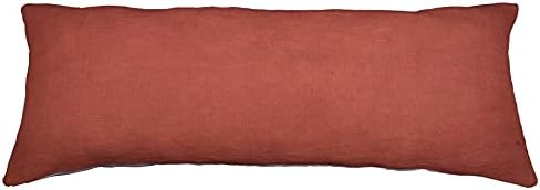 Trade Star Handmade Throw Pillow Cover Handloomed Cushion Case 100% Cotton Cushion Cover Designer Cushion Cover Luxurious Pillow Cover Decorative Oblong for Living Room (Rust Solid 14X36 INCHES) by TradeStar