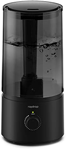 raydrop Humidifiers for Bedroom, Cool Mist Humidifiers for Babies, 1.70L Quiet Ultrasonic Humidifier, Space-Saving, Filterless, Auto Shut Off - (0.45 Gallon, US 110V) by raydrophumidifiers