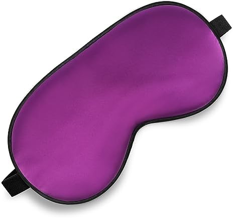 Silk Sleep Mask, Blackout Eye Mask for Sleeping with Adjustable Strap by spacepower