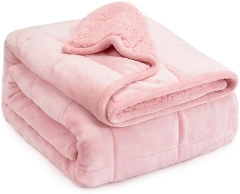 Lofus 20 lbs Weighted Blanket for Adults Queen Size 60" x 80", Pink by Lofus