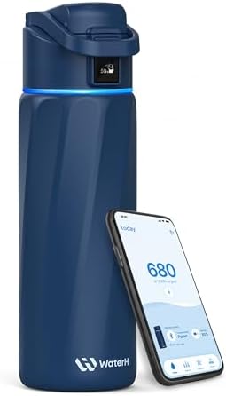 WaterH BOOST Smart Water Bottle Tracker with Reminder to Drink Water, 24oz by WATERH
