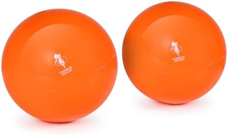 OPTP Franklin Method Smooth Ball Set – Adjustable Firmness, Orange, 4" Pair by OPTP