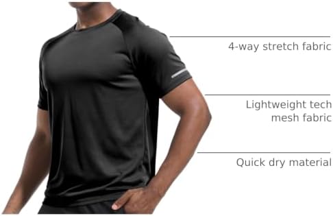 Boyzn 1, 3, 5 or 7 Pack Men's Workout Running Shirts, Dry Fit Moisture Wicking T-Shirt, Gym Athletic Short Sleeve Tee Shirts - Image 4