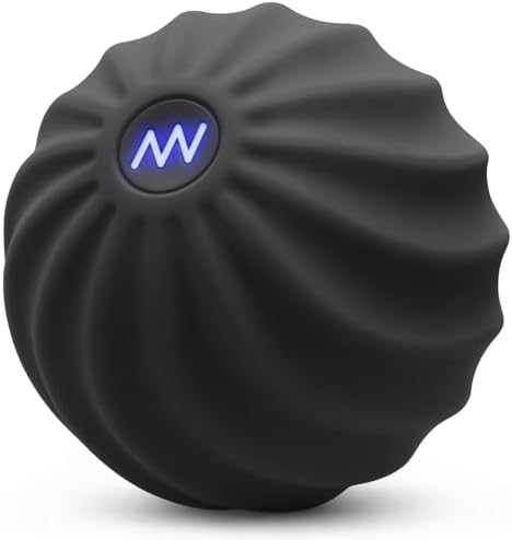 2.4" Mini Electric Vibrating Massage Ball, 10-Speed Fitness Yoga Massage Roller for Palm, Hand, Foot, Leg, Neck, Back, Multi-Directional Massage Ball (Black) by Unknown