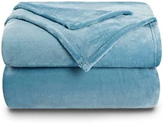 NANPIPER Fleece Blankets Super Soft Flannel Queen Size Blanket for Bed Luxury Cozy Microfiber Plush Fuzzy Blanket,Light Blue by NANPIPER