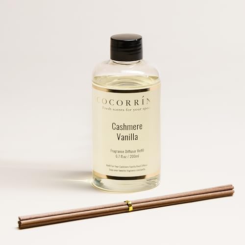 COCORRÍNA Reed Diffuser Refill - Cashmere Vanilla 6.7 Fl.oz Reed Diffuser Refill with 8 Sticks - Image 2